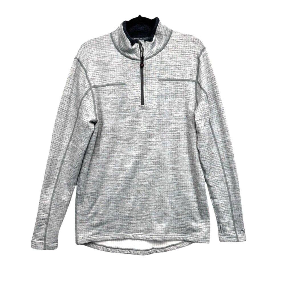 Terramar Sweater Mens Large 3.0 Ecolator Performance 1/4 Zip Shirt Gray